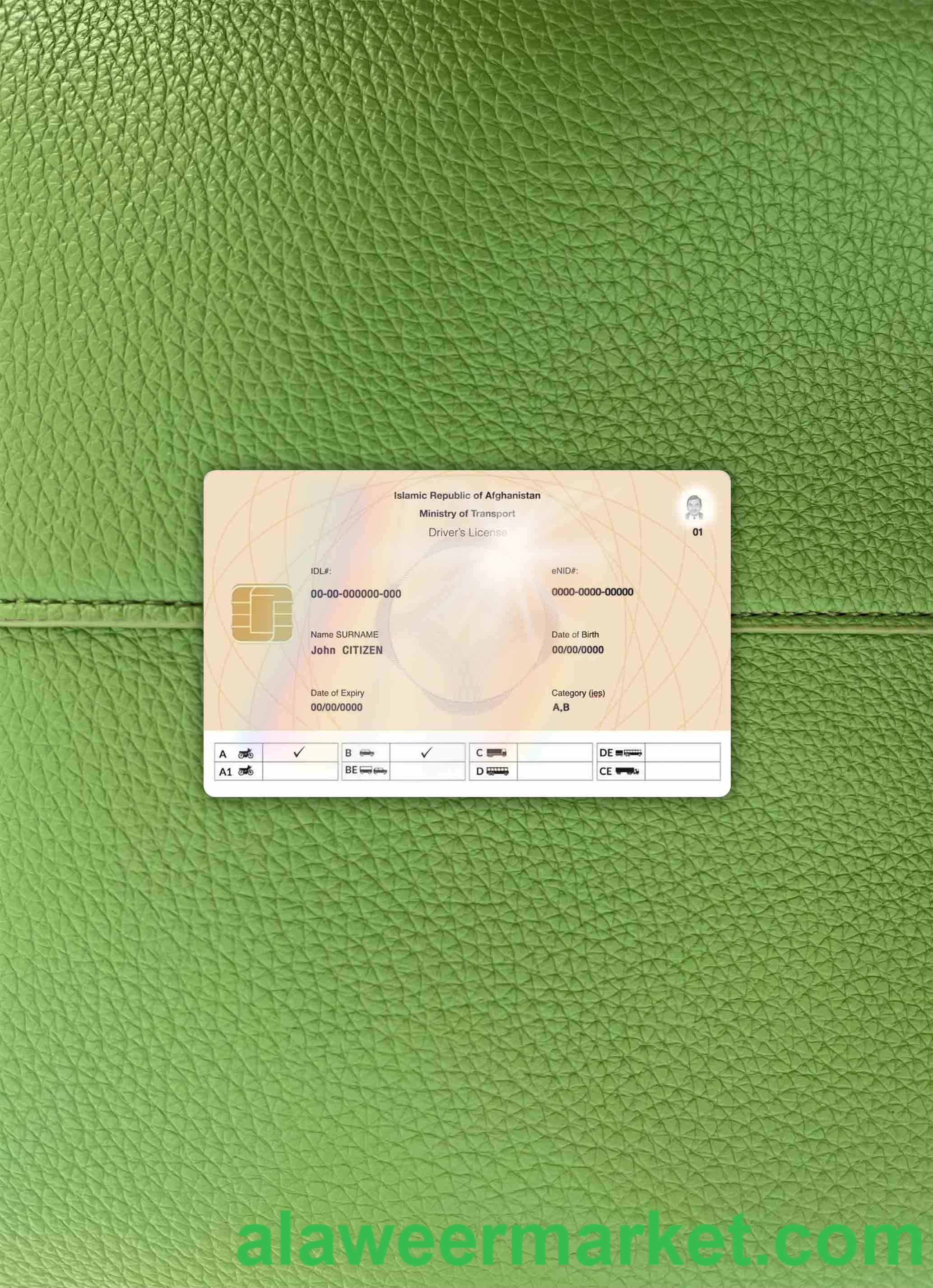 Afghanistan electronic DL, 2019-pres photolook BACK